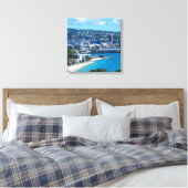 Oriental Bay, Wellington, Nieuw-Zeeland Canvas Afdruk (Insitu (Slaapkamer))