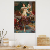 Oriental Beauty met Rozen van Hans Zatzka - poster (Keuken)