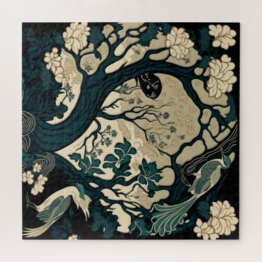 Oriental Bird Art Square Japans Legpuzzel (Horizontaal)