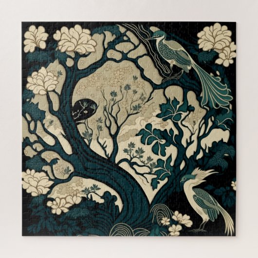 Oriental Bird Art Square Japans Legpuzzel (Verticaal)