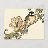 Oriental Bird Perch op Branch Briefkaart (Voorkant)