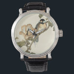 Oriental Bird Perch op Branch Horloge<br><div class="desc">Deze kunstdrukplaat toont scherp,  levendig afbeelding van een oosterse vogel die op een tak wordt geperst. Hieronder bevindt zich een oranje bloem met een hoge kleurnauwkeurigheid. Deze hedendaagse kunstfoto van een traditioneel oosters geïnspireerde kunst zal een teken toevoegen aan elke muur in je huis.</div>