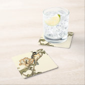 Oriental Bird Perch op Branch Kartonnen Onderzetters (Insitu)