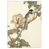 Oriental Bird Perch op Branch Klembord (Achterkant)
