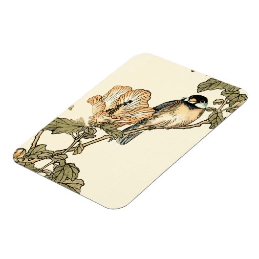 Oriental Bird Perch op Branch Magneet (Linkerzijde)