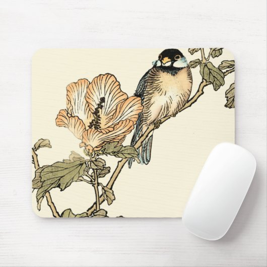 Oriental Bird Perch op Branch Muismat (Met muis)