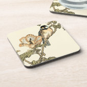 Oriental Bird Perch op Branch Onderzetter (Linkerzijde)