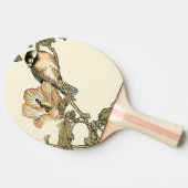 Oriental Bird Perch op Branch Tafeltennisbatje (Zijkant)