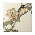 Oriental Bird Perch op Branch Tegeltje<br><div class="desc">Deze kunstdrukplaat toont scherp,  levendig afbeelding van een oosterse vogel die op een tak wordt geperst. Hieronder bevindt zich een oranje bloem met een hoge kleurnauwkeurigheid. Deze hedendaagse kunstfoto van een traditioneel oosters geïnspireerde kunst zal een teken toevoegen aan elke muur in je huis.</div>