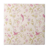 Oriental Birds and Branches Design Ceramic Tile Tegeltje (Voorkant)