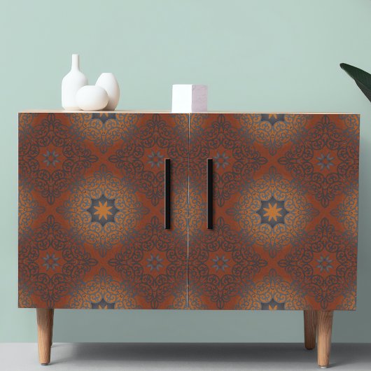 Oriental Black Brown Ombre Arabesque Decupup Tissuepapier