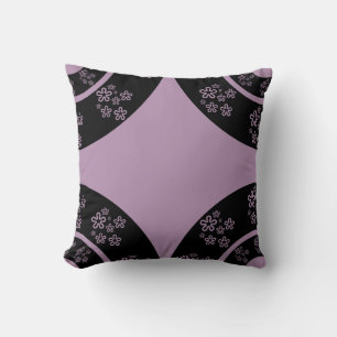 Oriental Black Lavender and Turquoise Two Sided Kussen