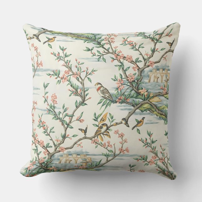 Oriental Blossom Garden Sierkussen (Voorkant)