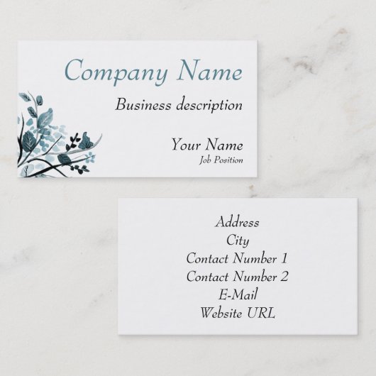 Oriental blossom Visitekaartje (Voorkant / Achterkant)