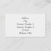 Oriental blossom Visitekaartje (Achterkant)