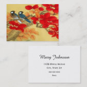 Oriental BLue Birds and Fall Leaves Visitekaartje (Voorkant / Achterkant)