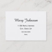 Oriental BLue Birds and Fall Leaves Visitekaartje (Achterkant)