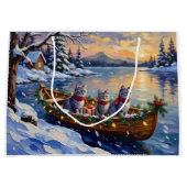 Oriental Blue Cat Christmas Boat Holiday Groot Cadeauzakje (Voorkant)