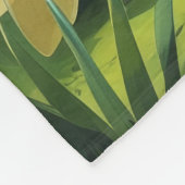 Oriental Blue Cat Spring Bloemen Schilderij Fleece Deken (Hoek)