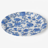 Oriental Blue Chinoiserie Papieren Bordje (Gekanteld)