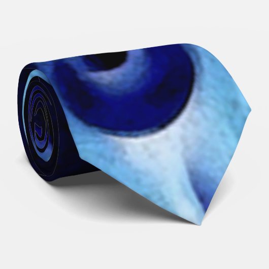 Oriental Blue Flame Stropdas (Opgerold)