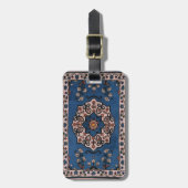 Oriental Blue Persian Turks Patroon Bagagelabel (Voorkant verticaal)