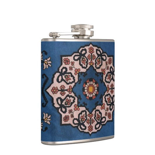 Oriental Blue Persian Turks Pattern, tapijt Heupfles (Rechts)