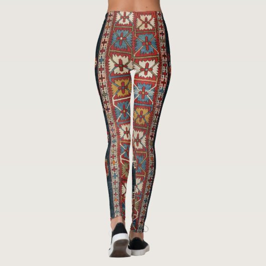Oriental Blue Tursian Persian Karbistan tapijt Leggings (Achterkant)