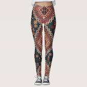 Oriental Blue Tursian Persian Karbistan tapijt Leggings (Voorkant)