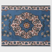 Oriental Blue Tursian Persian Patroon Cadeaupapier (Vlak)