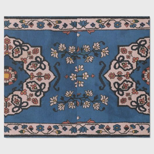 Oriental Blue Tursian Persian Patroon Cadeaupapier (Zoom)