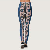 Oriental Blue Tursian Persian Patroon Leggings (Achterkant)