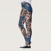 Oriental Blue Tursian Persian Patroon Leggings (Links)