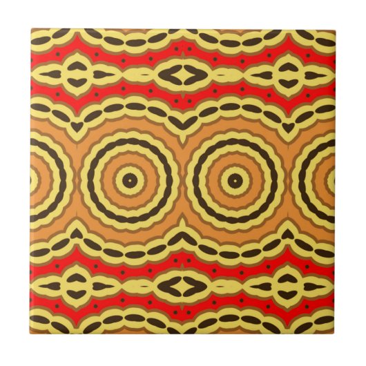 Oriental Bohemian Stylish Geometric Pattern Tegeltje (Voorkant)