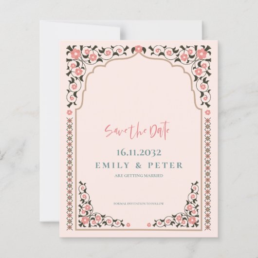 Oriental Border Lijst trouwaankondiging (Voorkant)