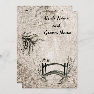 Oriental bridge Invitation Kaart