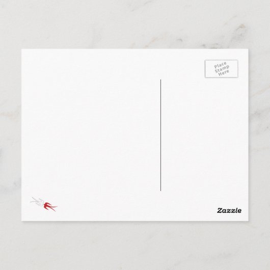 Oriental Bright Moon Swallows Zen Modern Art Briefkaart (Achterkant)