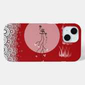 Oriental Bright Moon Swallows Zen Modern Art Case-Mate iPhone Case (Achterkant (horizontaal))