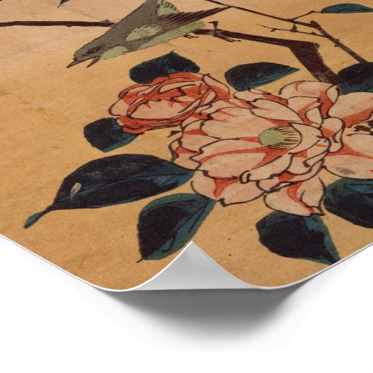 Oriental Camellia en Warbler Poster (Hoek)