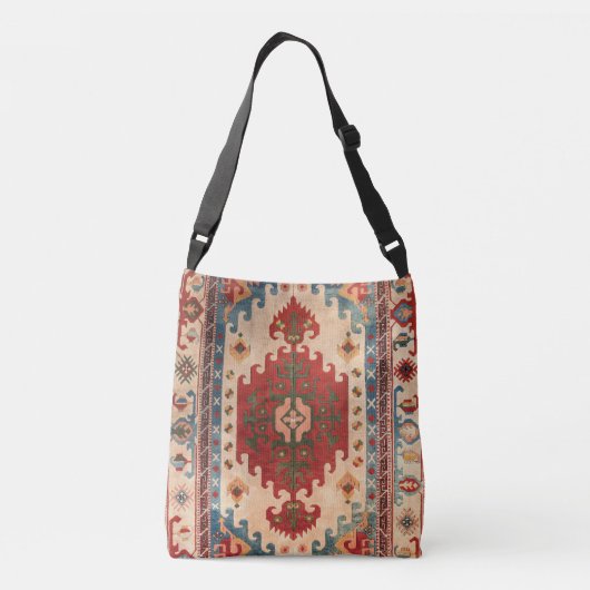 Oriental Carpet Rug Killim Crossbody Tas (Achterkant)
