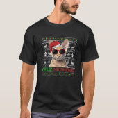 Oriental Cat Feliz Meowidad Funny Kerstmis T-shirt (Voorkant)