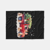Oriental Cat Red Truck Christmas Tree Santa Ugly X Fleece Deken (Voorkant (Horizontaal))
