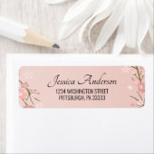 Oriental Cherry Blossom Mailing Adres Etiket (Insitu)