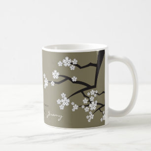Oriental Cherry Blossom White Sakura Flowers Mok