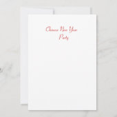 Oriental Chinese Invitation Kaart (Achterkant)