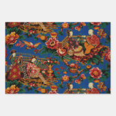 -Oriental Chinoiserie-rappelpapier Inpakpapier Vel (Voorkant)