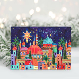 Oriental City Kerstfeestay Post Card Kaart