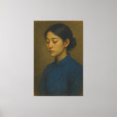 Oriental Classical Fine Art Portrait – Museum Grad Canvas Afdruk (Voorkant)