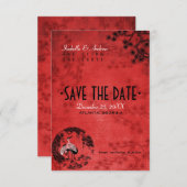 Oriental Cranes sparen de datumuitnodiging Save The Date (Voorkant / Achterkant)