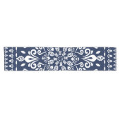 Oriental Damask Blue en White Korte Tafelloper (Horizontaal)